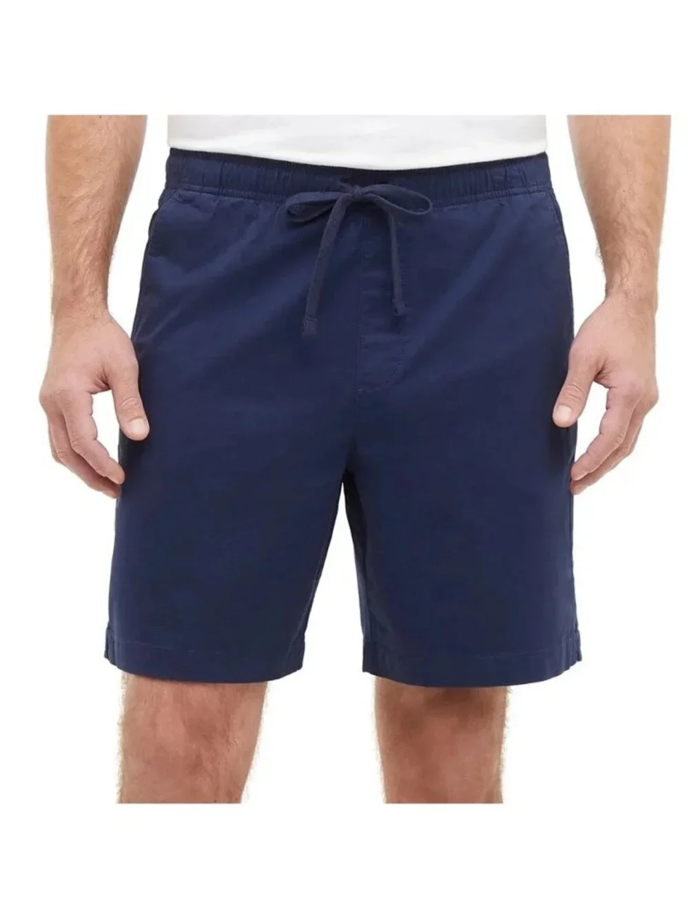 NWT Banana Republic Men's L Blue Pull-On Chino Shorts  Cotton Blend Casual
